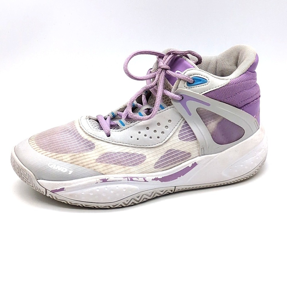 AND 1‎ Shoes Womens  Revel Purple White 6 Baskeball Sneakers Mid Top PQICF23